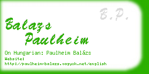 balazs paulheim business card