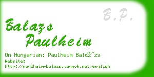 balazs paulheim business card